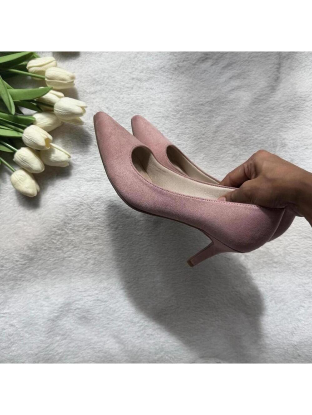 stiletto suede pump heels